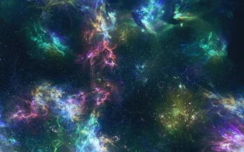 Free Video Stock Strange Fluorescent Textures Of Nebulae In Space