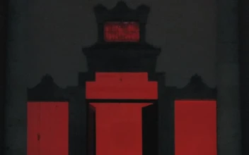 Free Video Stock Strange Person With Horns In The Dark In Front Of
