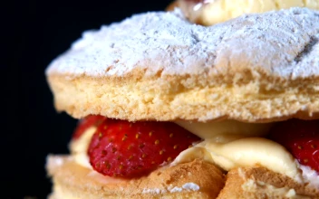 Free Video Stock Strawberry Dessert In Detail