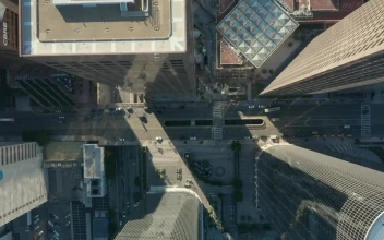 Free Video Stock Street Of A Metropolis From The Top Of Buildings