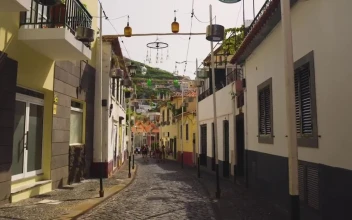 Free Video Stock Street Of A Tourist Town