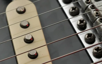 Free Video Stock Strings Of An Electric Guitar