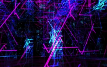 Free Video Stock Structures With Neon Lights D Abstract Animation