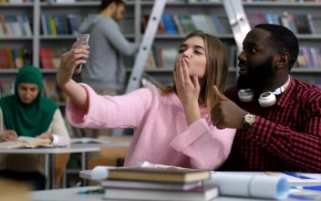 Free Video Stock Students Taking A Selfie In The Library