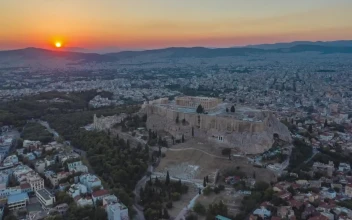 Free Video Stock Stunning Aerial Panoramic View Of Acropolis