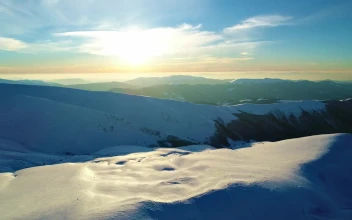 Free Video Stock Stunning Landscape In The Winter Range