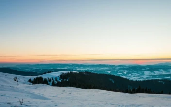 Free Video Stock Stunning Sunrise In The Skyline Of The Mountains