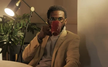 Free Video Stock Stylish Man Drinking A Cup Of Coffee