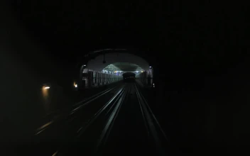Free Video Stock Subway Train Heading Into The Light