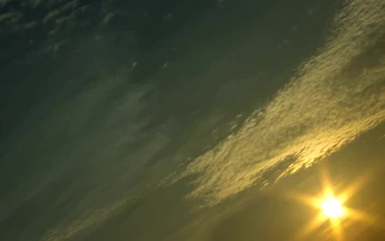 Free Video Stock Sun Flare Across The Sky