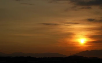 Free Video Stock Sun Rising Above The Hills