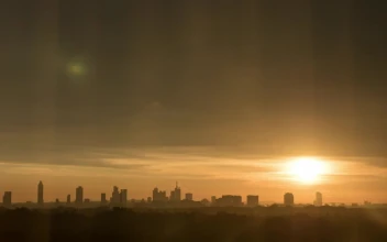 Free Video Stock Sun Setting Behind A Large Skyline  Large