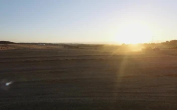 Free Video Stock Sun Shining Bright Over A Farm