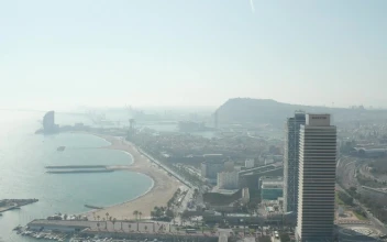 Free Video Stock Sunny Coast Of Barcelona Drone Shot