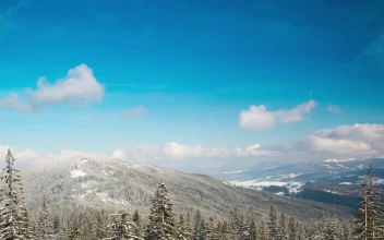 Free Video Stock Sunny Day In A Winter Mountain Time Lapse