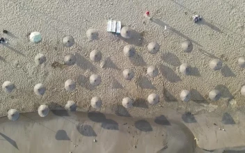 Free Video Stock Sunny Tourism Beach Zoom Out Aerial Shot