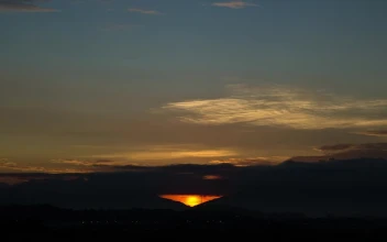 Free Video Stock Sunrise Between Two Hills