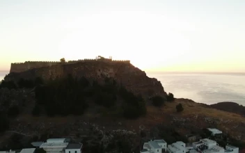 Free Video Stock sunrise over a small village