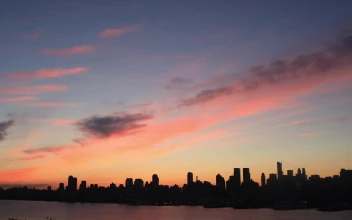 Free Video Stock sunrise over new york city