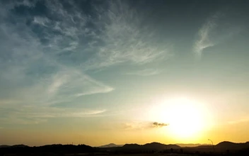 Free Video Stock sunset across the hills on a cool night