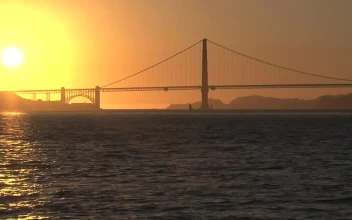 Free Video Stock sunset at the golden gate bridge