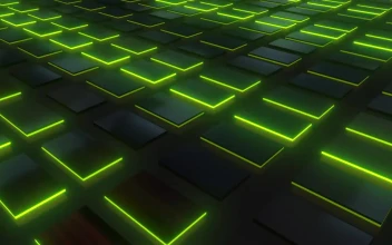 Free Video Stock surface illuminated boxes with green edges d