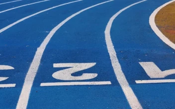 Free Video Stock surface of a running track close up view
