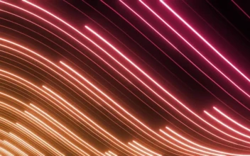 Free Video Stock surface of light lines gradient pink to orange