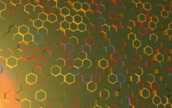 Free Video Stock surface of lights in the shape of a honeycomb