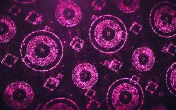 Free Video Stock surface with bright purple figures