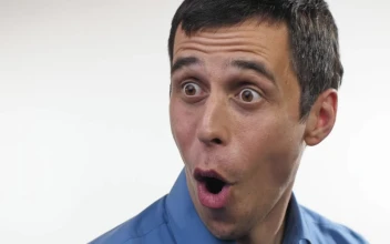 Free Video Stock surprised and smiling man portrait