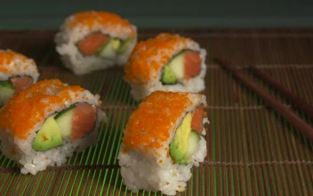 Free Video Stock sushi and chopsticks