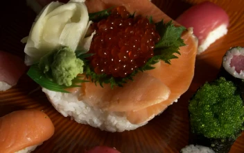 Free Video Stock sushi with fresh salmon