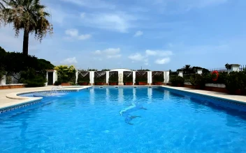 Free Video Stock swimming pool on a sunny day