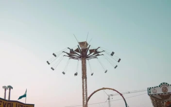Free Video Stock swing tower descending