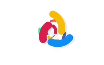 Free Video Stock swirling color logo reveal