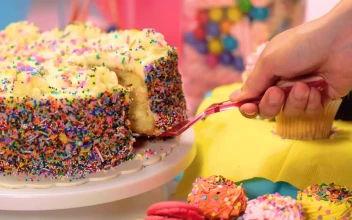 Free Video Stock taking a slice of birthday cake