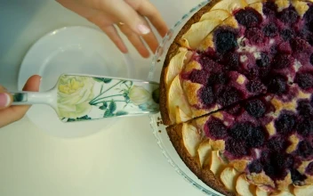 Free Video Stock taking a slice of cake