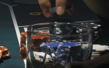 Free Video Stock taking casino chips to bet during a game