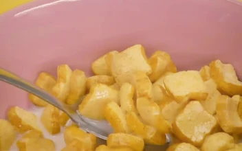 Free Video Stock taking cereal with milk from a bowl with a spoon