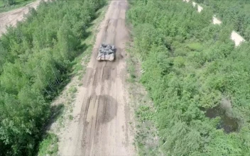 Free Video Stock tank driving over rough terrain