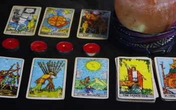 Free Video Stock tarot cards across a table