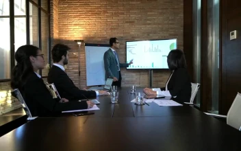 Free Video Stock team working in stylish office