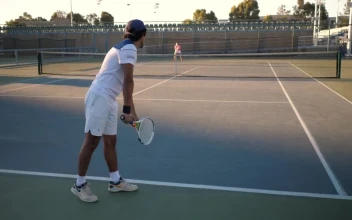 Free Video Stock tennis players at an outdoor court