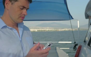 Free Video Stock texting while out on a boat