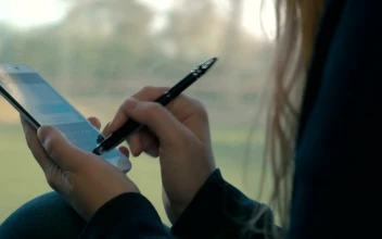 Free Video Stock texting while riding a train