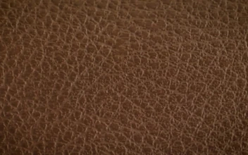 Free Video Stock texture of a brown leather surface close up
