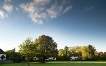 Free Video Stock the sky above the houses of an english village