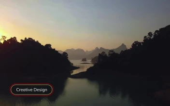 Free Video Stock thin border lower third