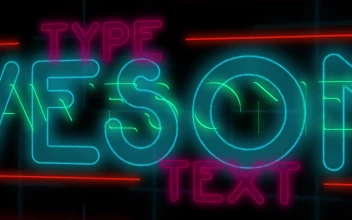 Free Video Stock thin neon title